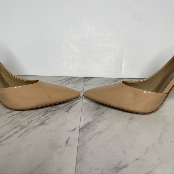 Sam Edelman Delores Tan Patent Pointy Toe Heel Pump 8M - Picture 7 of 16
